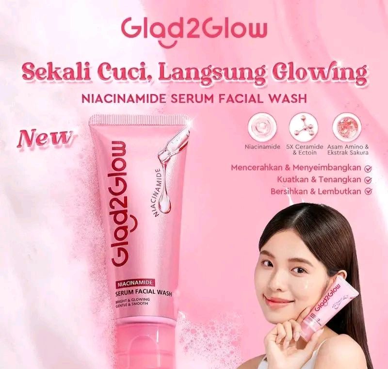 GLAD2GLOW NIACINAMIDE FACIAL WASH